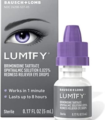 LUMIFY Redness Reliever Eye Drops, For Whiter & Brighter Looking Eyes, 0.17 Fl Oz (5 mL)