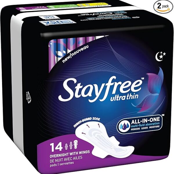 Stayfree Ultra Thin Overnight Pads with Wings