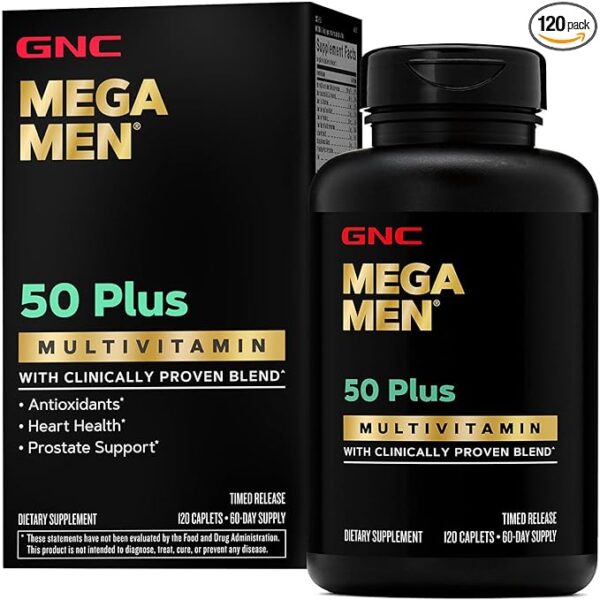 GNC Mega Men 50 Plus Multivitamin Caplets